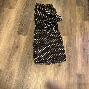 Black and White Polka Dot Maxi Skirt